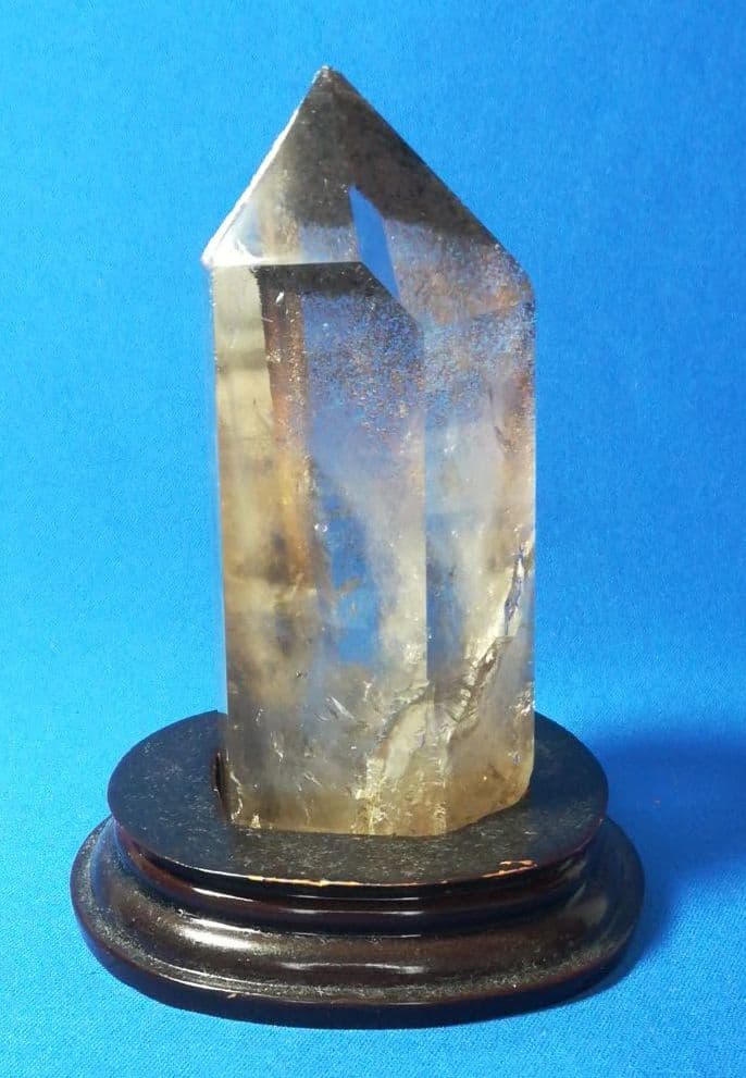 天然石　水晶原石　水晶ポイント　台座付き