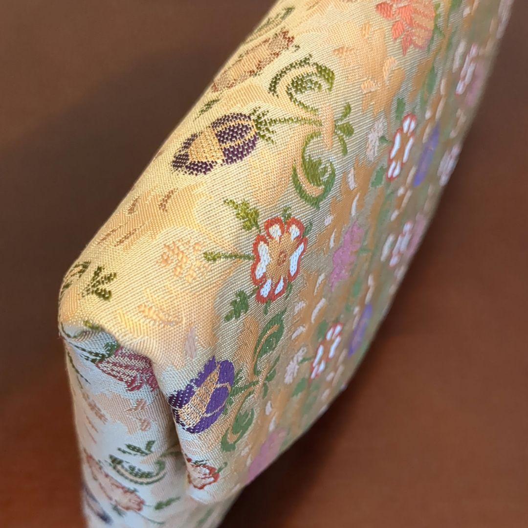 徳斎 未使用品 数寄屋袋 茶道具 金襴 葡萄牙錦 表·裏千家 和クラッチバッグ