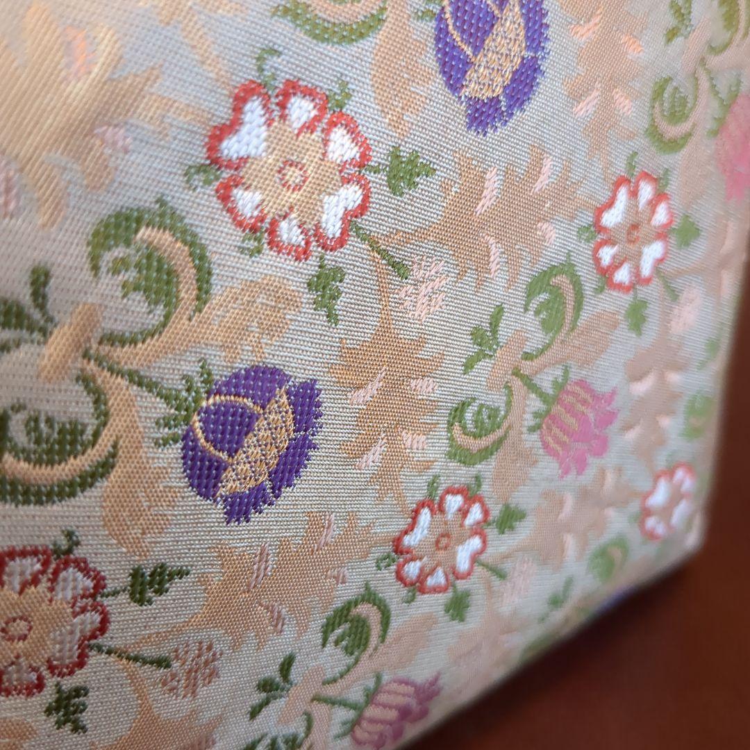 徳斎 未使用品 数寄屋袋 茶道具 金襴 葡萄牙錦 表·裏千家 和クラッチバッグ