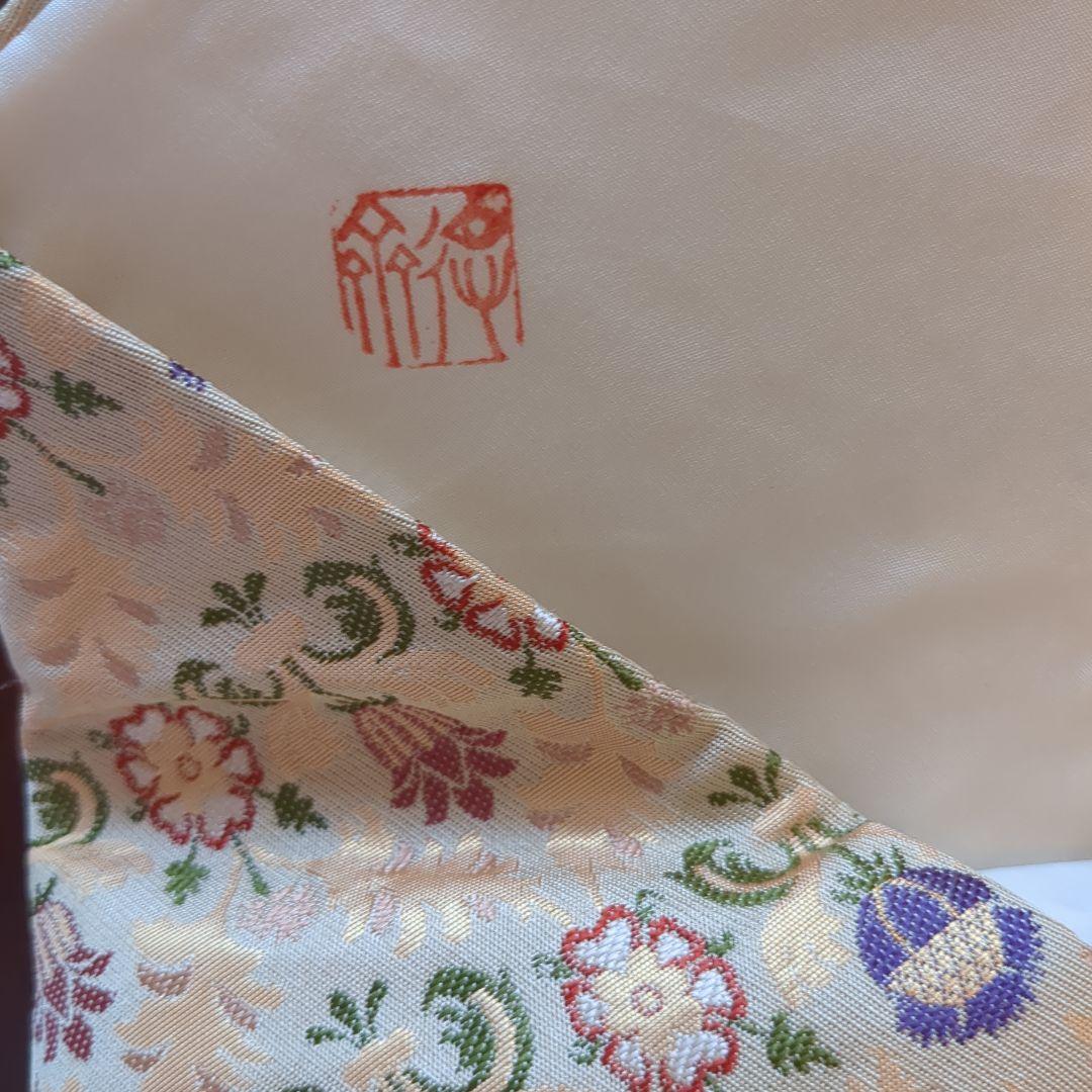 徳斎 未使用品 数寄屋袋 茶道具 金襴 葡萄牙錦 表·裏千家 和クラッチバッグ