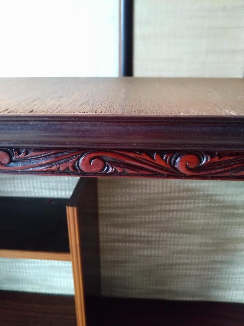 サイドボード　キャビネット　昭和レトロ　人形ケース　飾り棚　木製ガラスケース