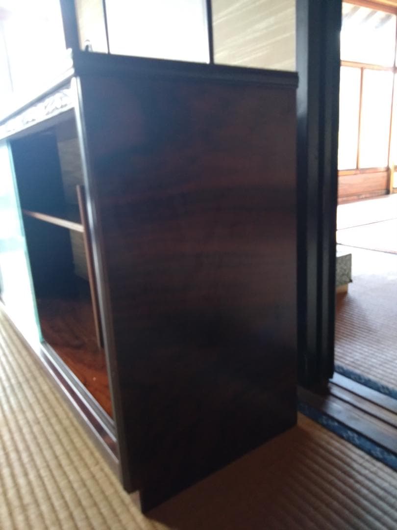 サイドボード　キャビネット　昭和レトロ　人形ケース　飾り棚　木製ガラスケース