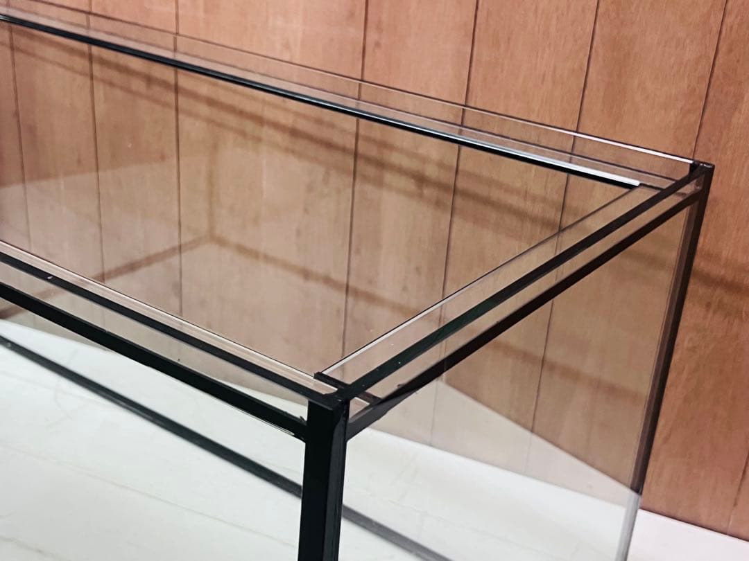 900×450×450㎜ガラス水槽 ブラックシリコン フランジ加工付き 未使用品