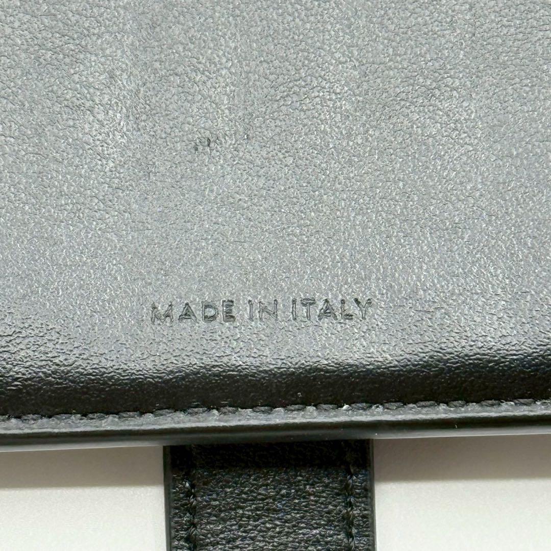 【美品✨現行】セリーヌ ミディアム ストラップウォレット 黒 レザー 箱 保存袋