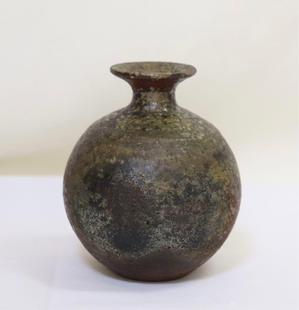 江戸　古備前焼　徳利　アンティーク　木箱付0105