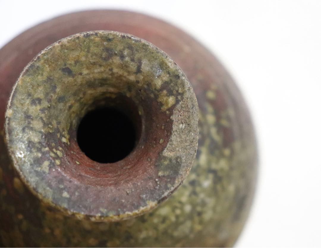 江戸　古備前焼　徳利　アンティーク　木箱付0105