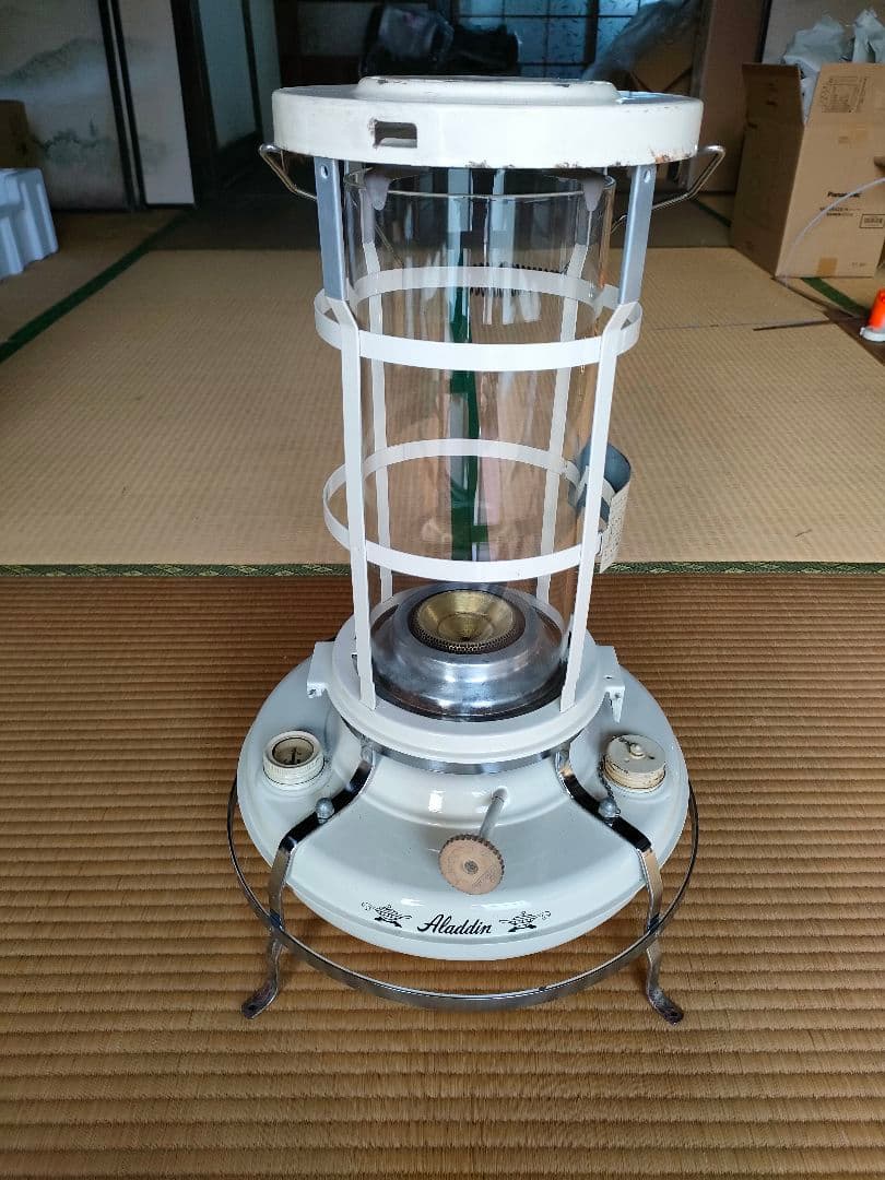 週末値下　アラジン　石油ストーブ　ガラスチムニー　昭和　レトロ