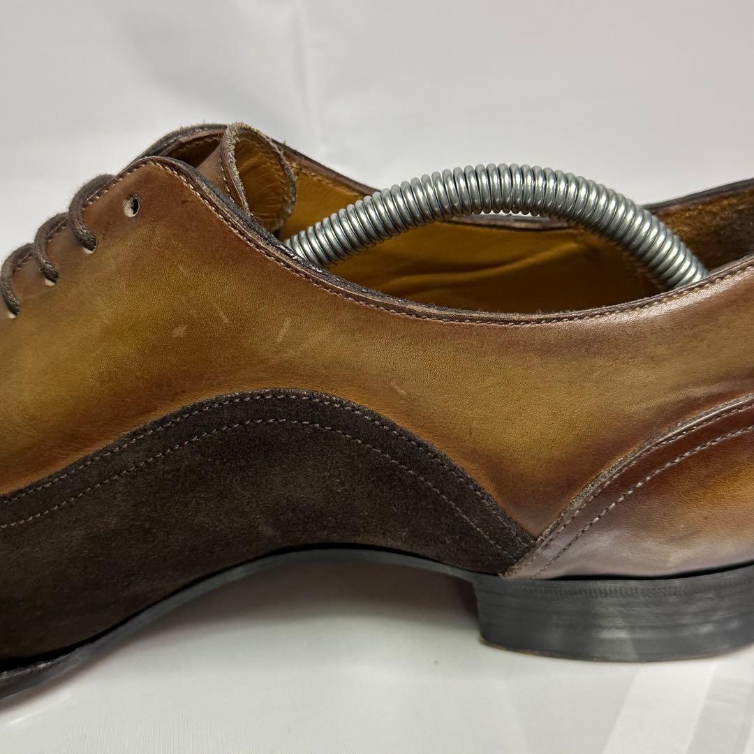 メッカリエロ☆レザーシューズ☆メンズ☆パティーヌレザー☆ブラウン☆188