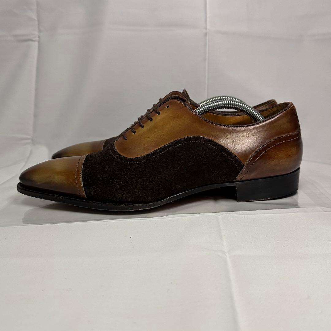 メッカリエロ☆レザーシューズ☆メンズ☆パティーヌレザー☆ブラウン☆188