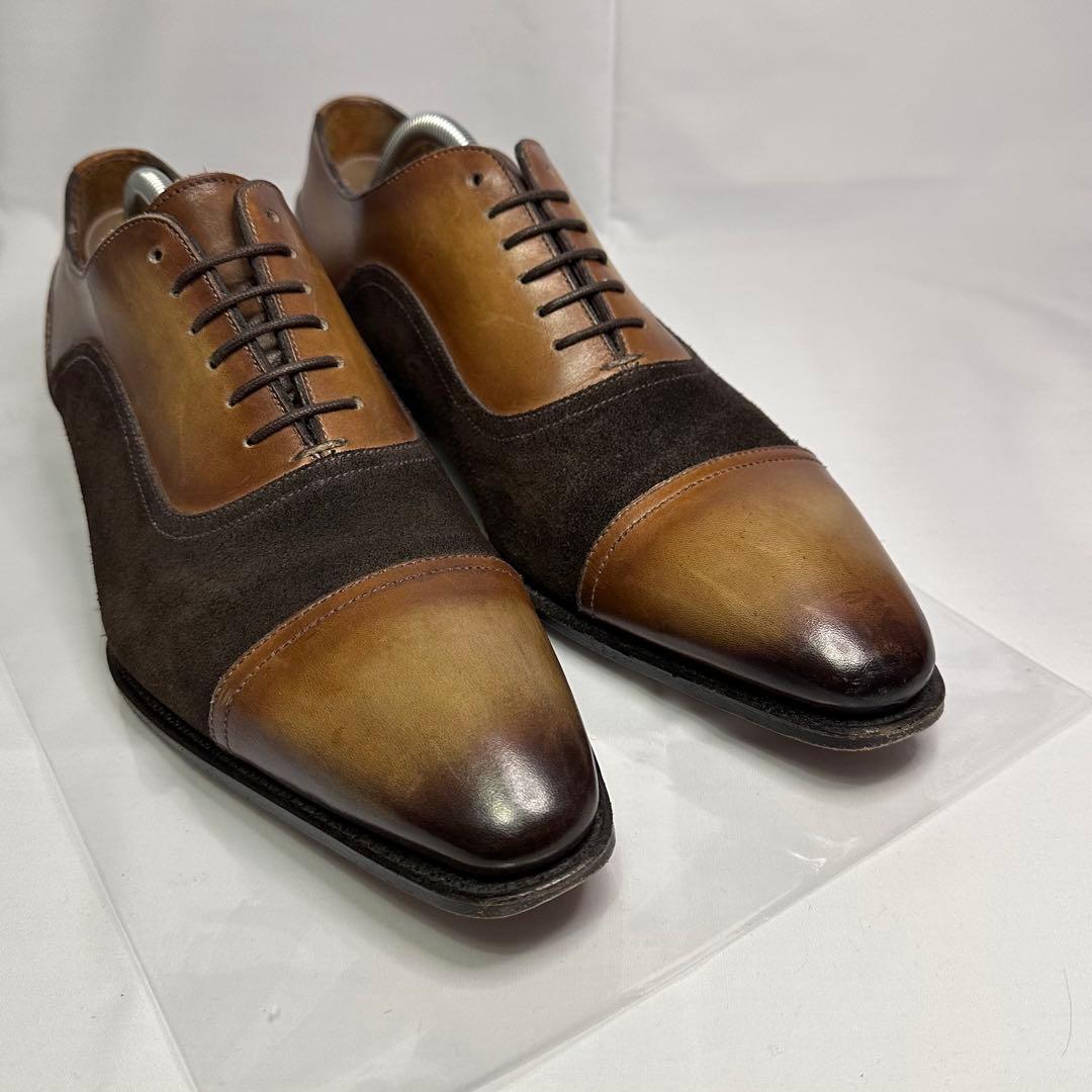 メッカリエロ☆レザーシューズ☆メンズ☆パティーヌレザー☆ブラウン☆188