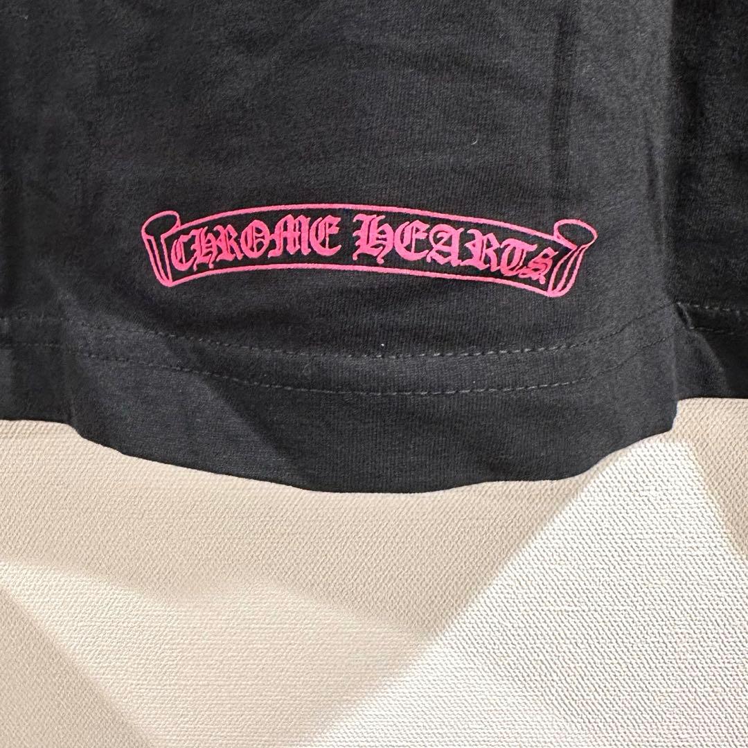 【新品正規品】CHROME HEARTS 長袖Tシャツ　ブラック　ピンク S