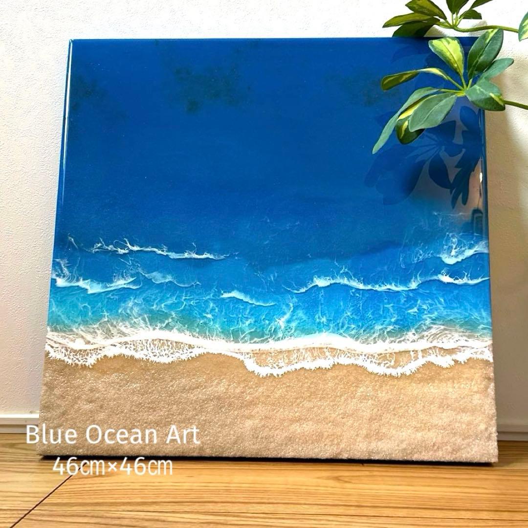 海アート　レジンアート　オーシャンアート　壁掛け　立体　大型　波アート