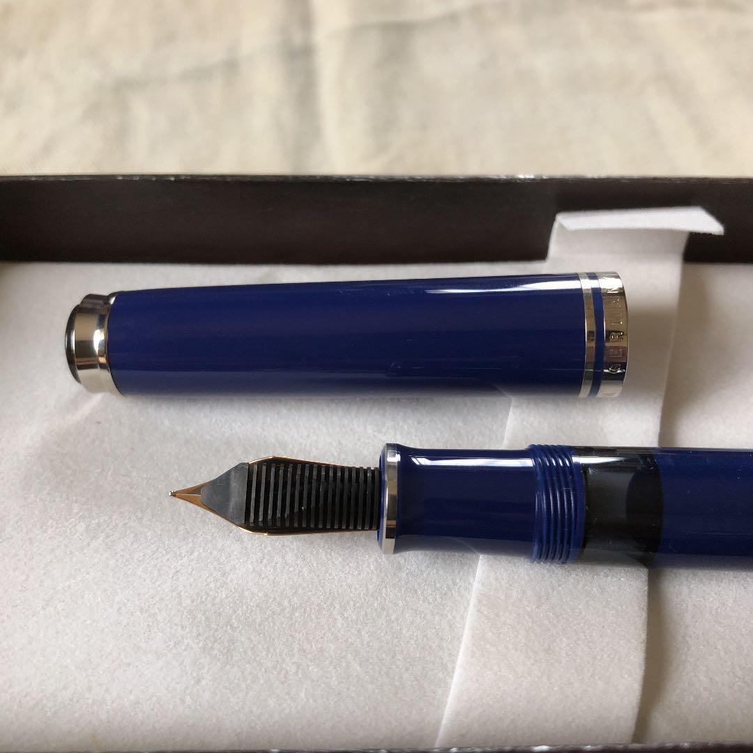 Pelikan ペリカン 廃盤万年筆 M805 ダークブルー　Fニブ　生産終了品