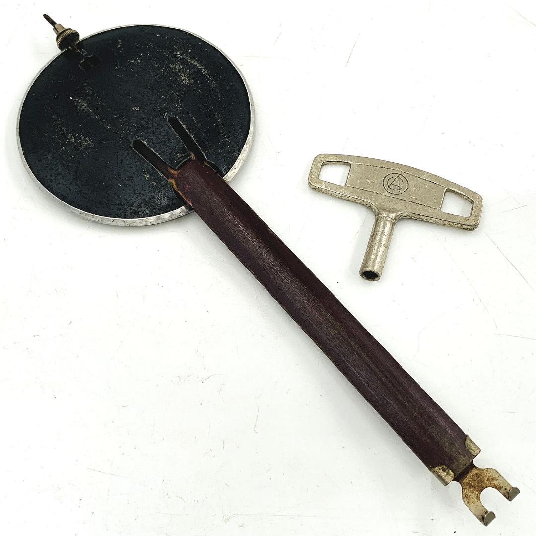 【希少 稼働品】meiji 明治 30DAY 大型 掛時計ゼンマイ式 昭和レトロ