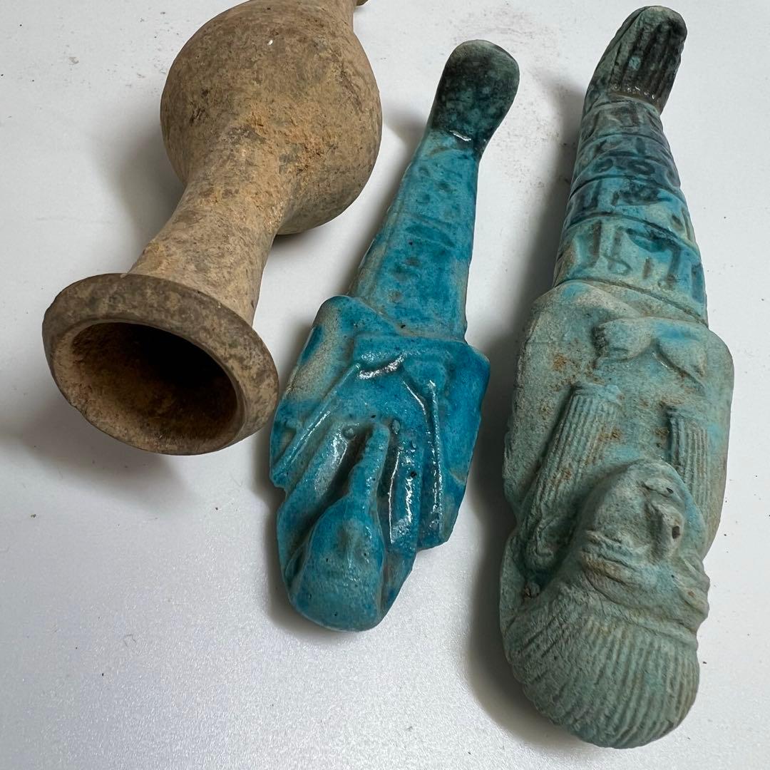 古代　エジプト　紀元前　ウ・シャブティ置物等　333g 東K8-0105①トエチ