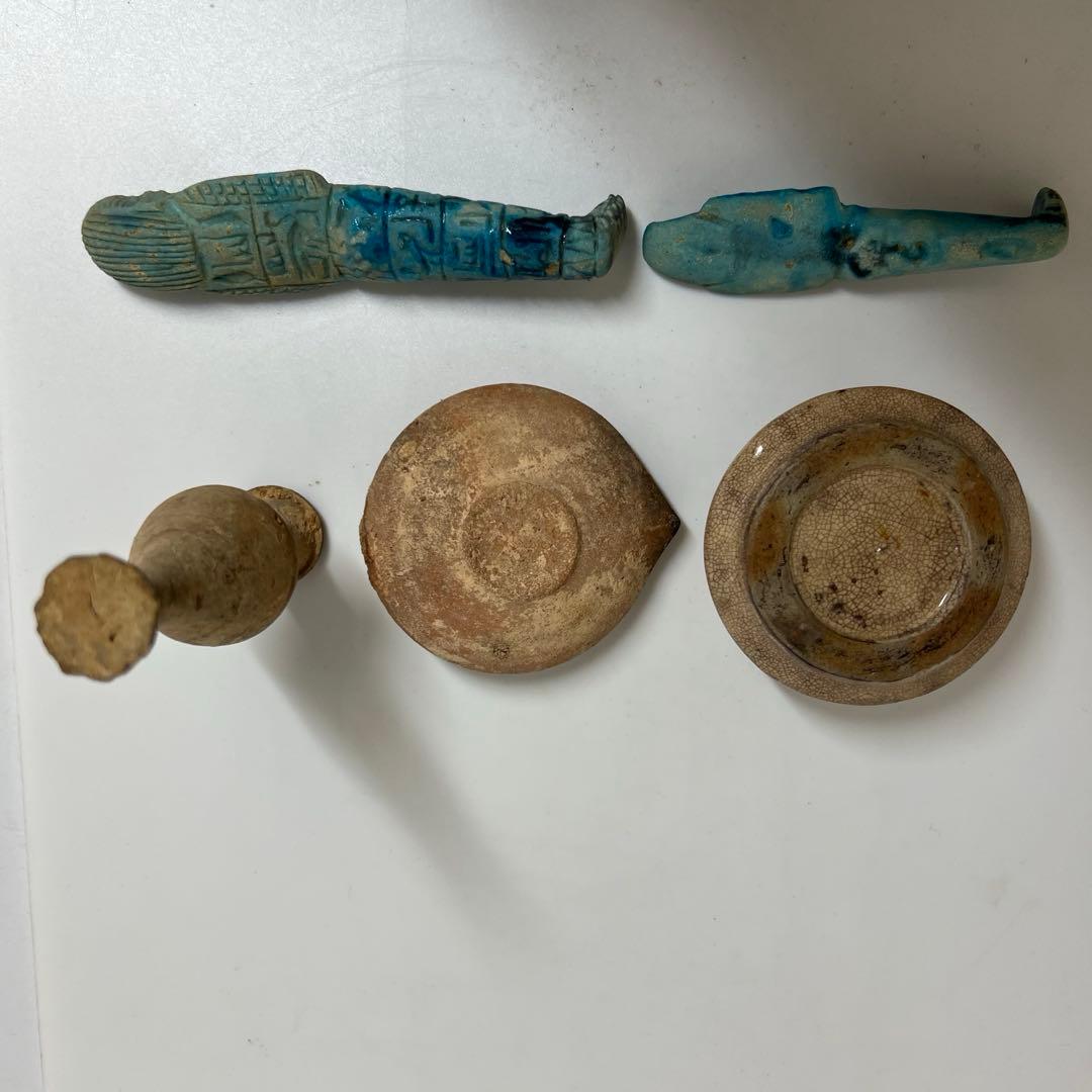 古代　エジプト　紀元前　ウ・シャブティ置物等　333g 東K8-0105①トエチ