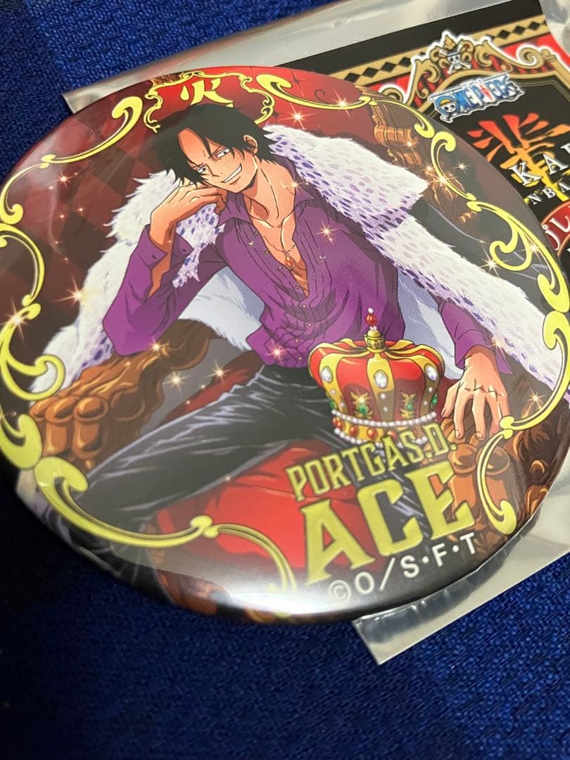 ONE PIECE ワンピース　輩缶バッジ　プレミアム　エース