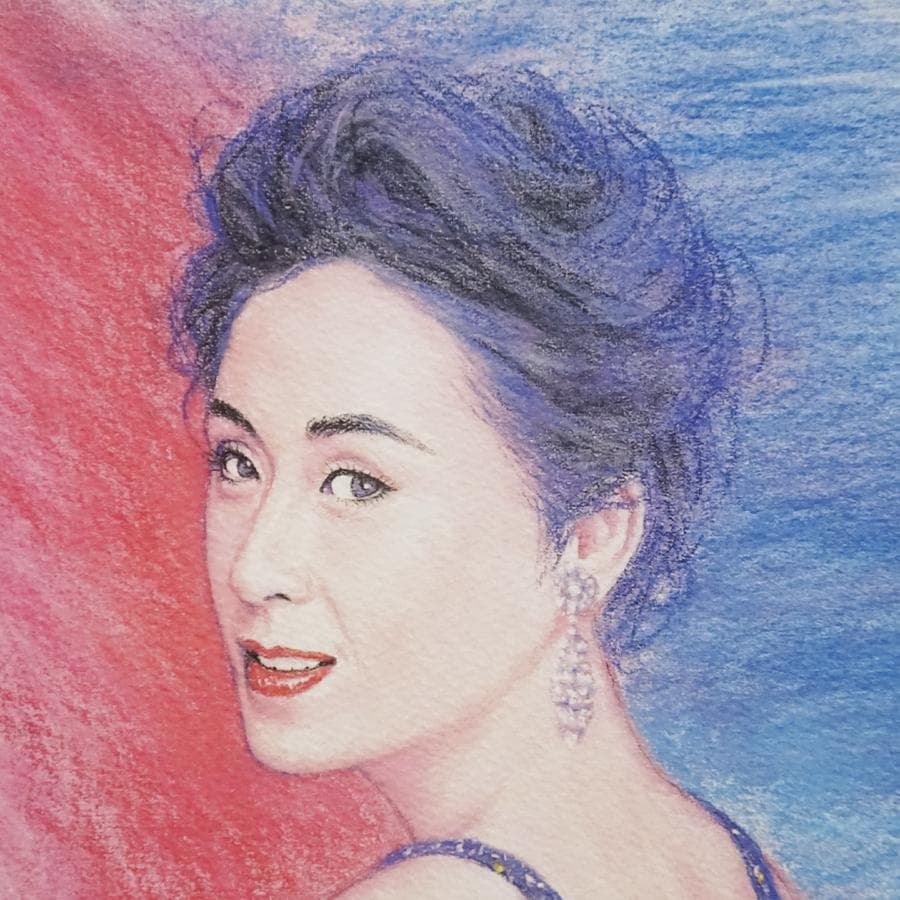 小林幸子 肖像画 M.Fujii 11/100 リトグラフ 額装 美術品No.1