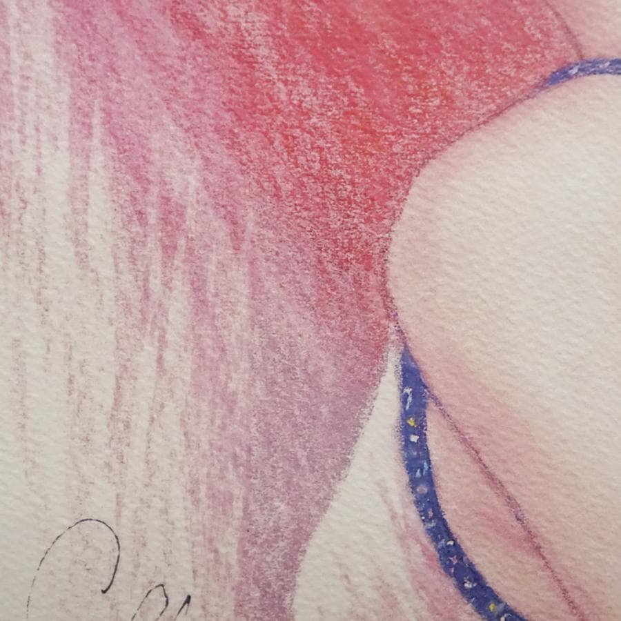 小林幸子 肖像画 M.Fujii 11/100 リトグラフ 額装 美術品No.1