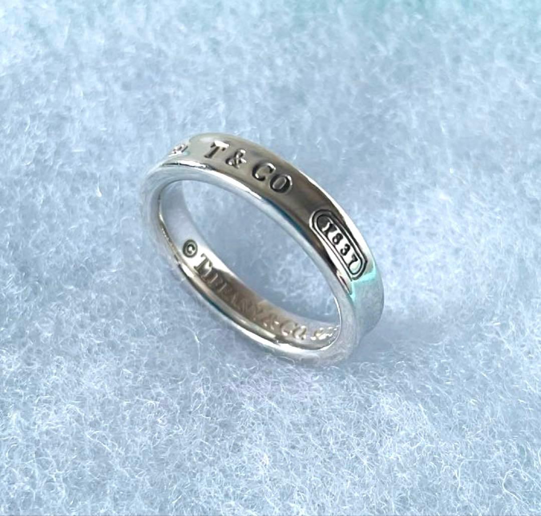 美品☆ティファニー1837ナローリング　シルバー925 12号-13号