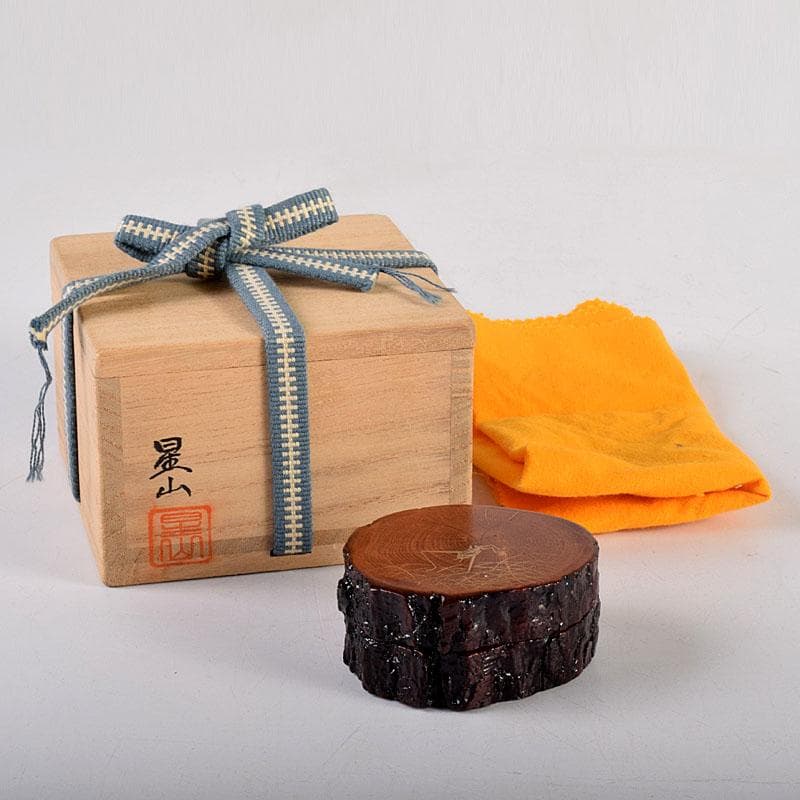 茶道具　中林星山造　鈴虫蒔絵　香合　共箱　V　7938