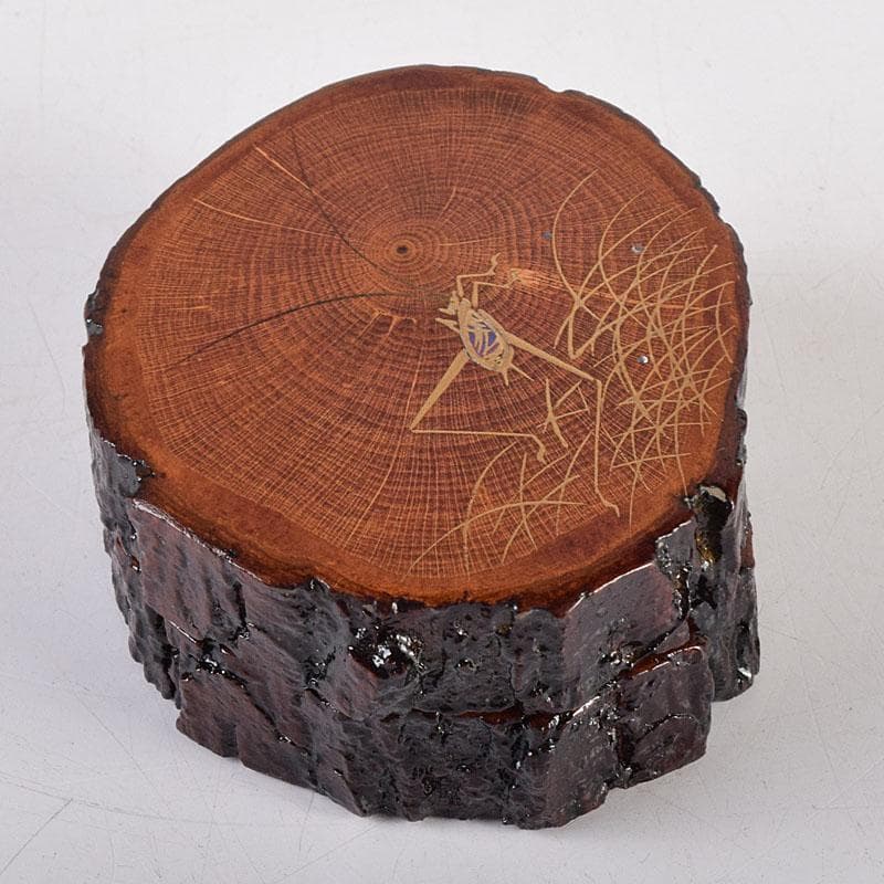 茶道具　中林星山造　鈴虫蒔絵　香合　共箱　V　7938