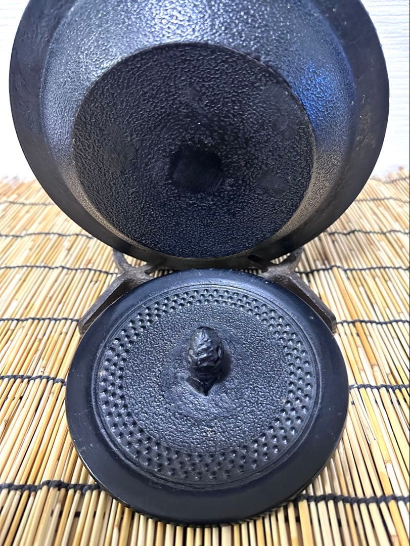 未使用品　成龍堂鋳造所 伝統工芸士 及川　齋（齋峰)造　万代屋アラレ　3升