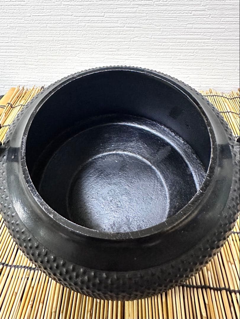 未使用品　成龍堂鋳造所 伝統工芸士 及川　齋（齋峰)造　万代屋アラレ　3升