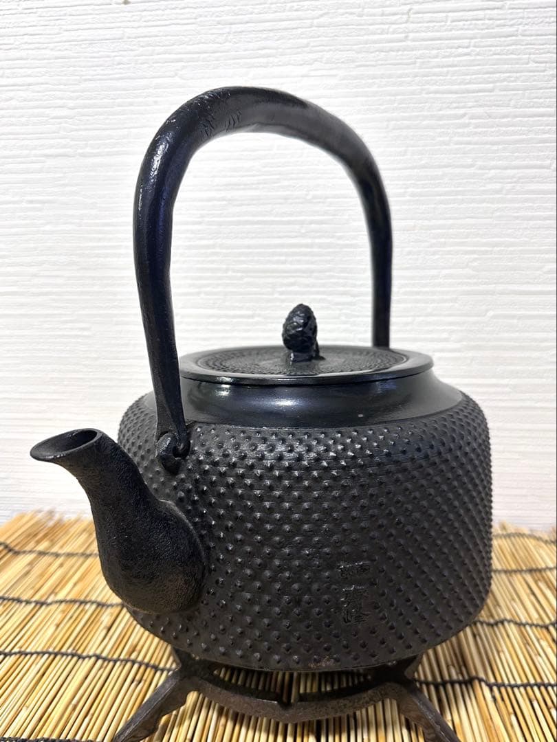 未使用品　成龍堂鋳造所 伝統工芸士 及川　齋（齋峰)造　万代屋アラレ　3升