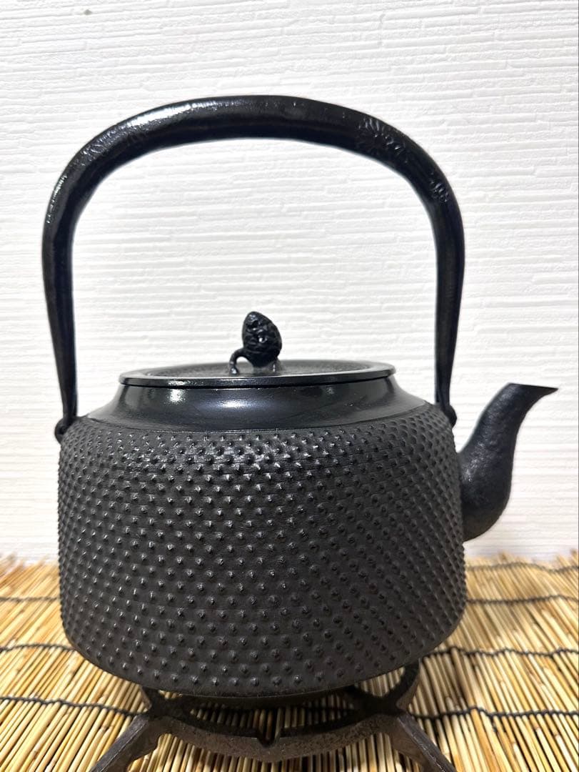 未使用品　成龍堂鋳造所 伝統工芸士 及川　齋（齋峰)造　万代屋アラレ　3升