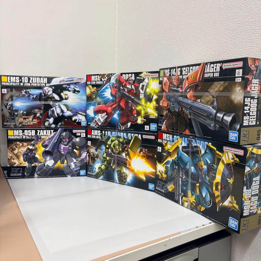 HGガンプラ まとめ売り ヤクト・ドーガ ザクⅠ ヅダ ギラ・ドーガ 他