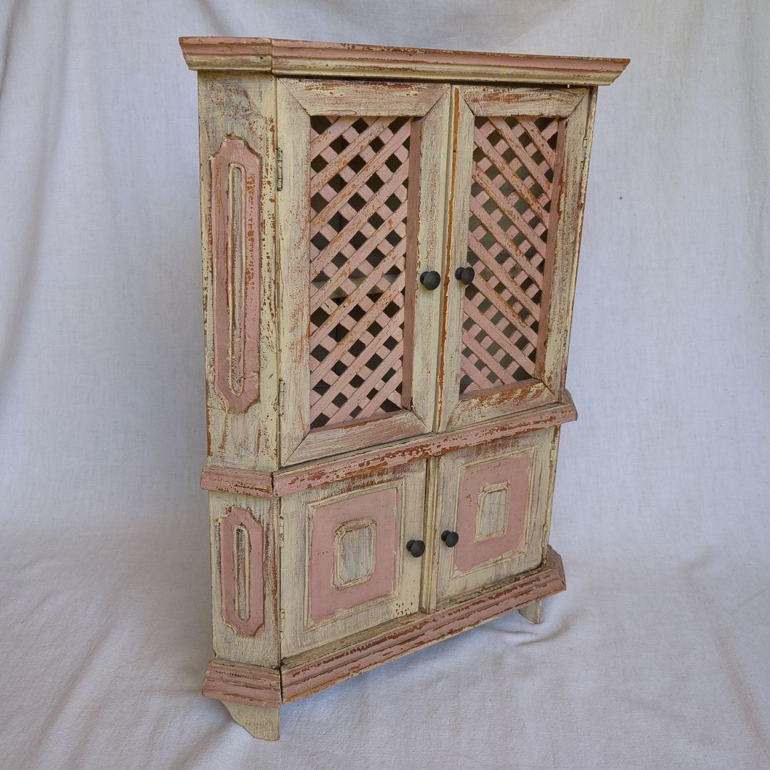 フランスアンティーク ドールキャビネット コーナーシェルフ