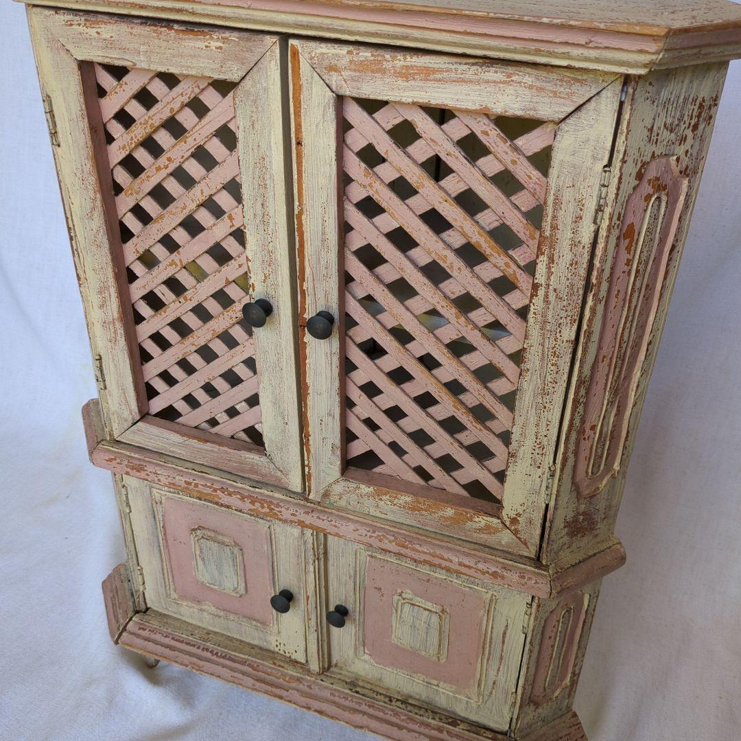 フランスアンティーク ドールキャビネット コーナーシェルフ