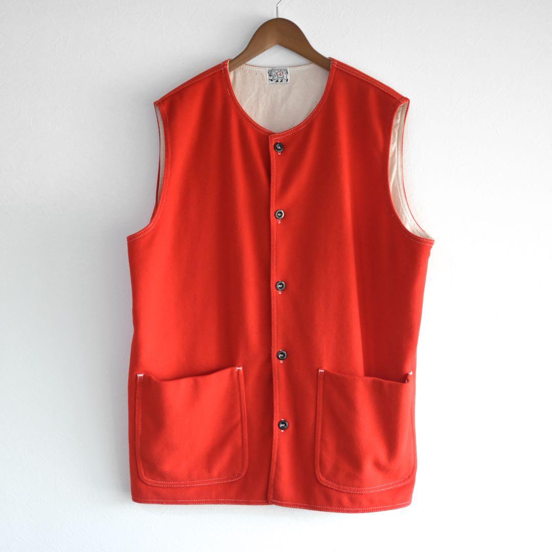 トップス TENDER CO. COLLARLESS VEST Red