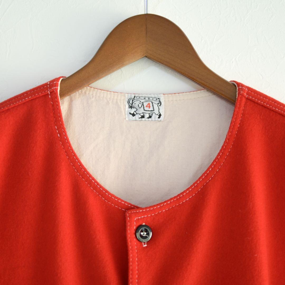 トップス TENDER CO. COLLARLESS VEST Red