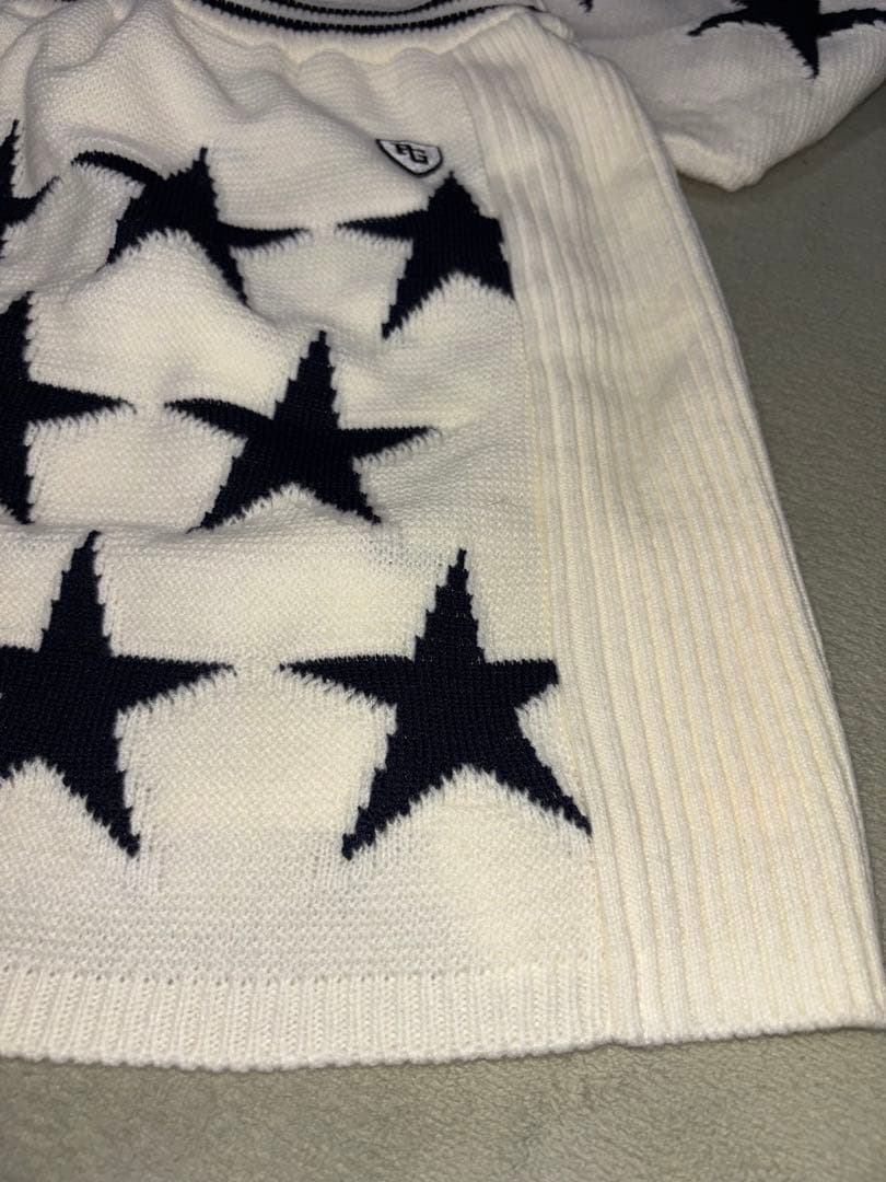 （美品）パーリーゲイツ、STARシリーズ、ニット、セットアップ、サイズ上1、下0