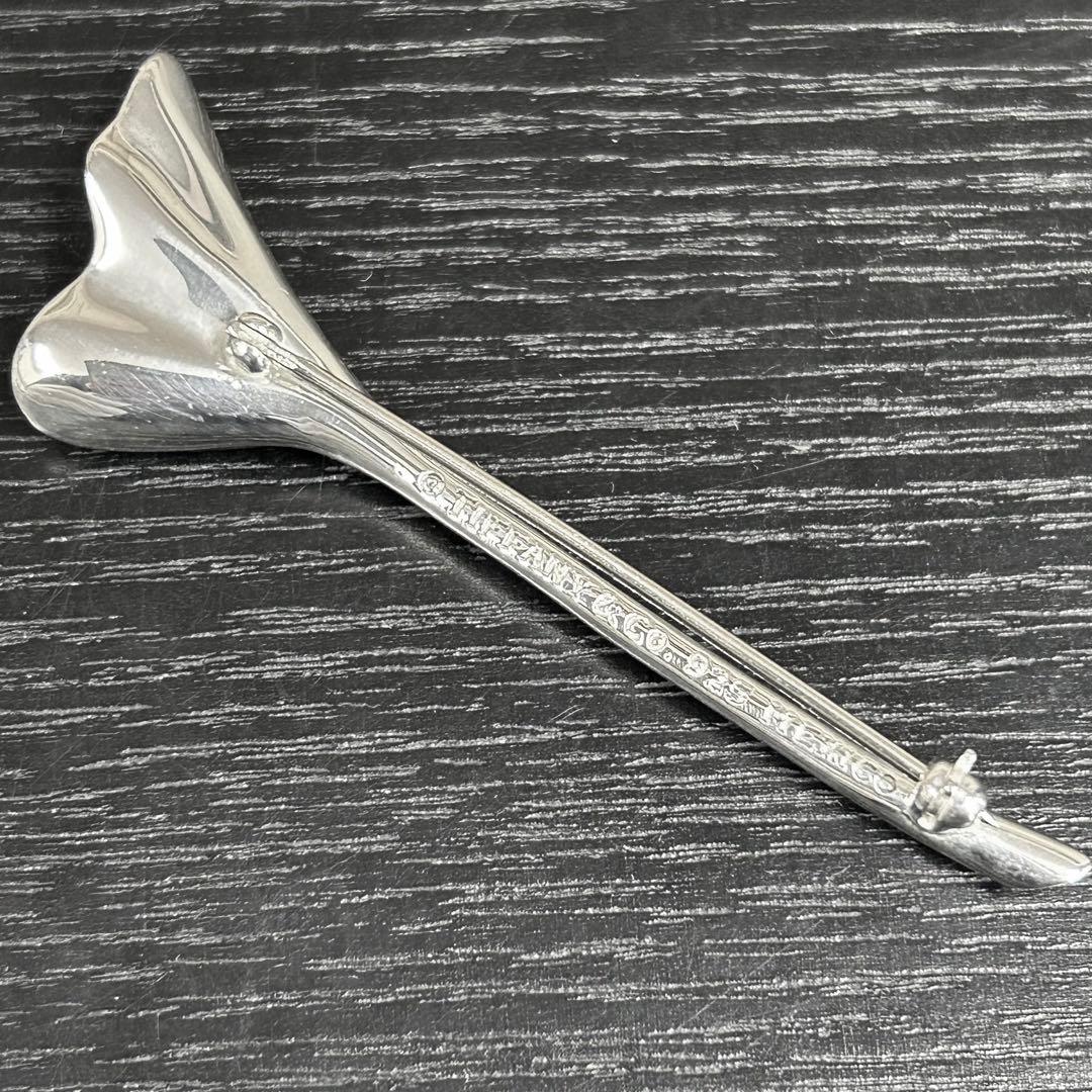 ティファニー　ブローチ　イチョウモチーフ　銀杏　ピンバッチ　シルバー925