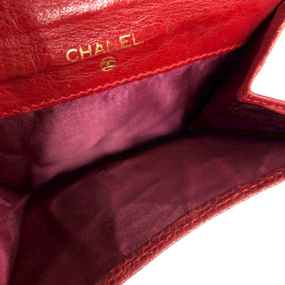 CHANEL シャネル ココマーク 財布 レッド レディース ブランド