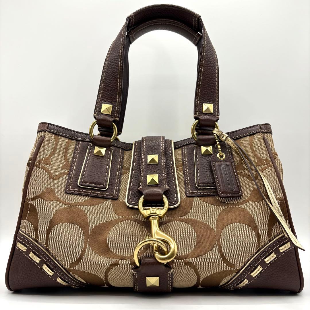 バッグ 00s Coach signature sholder bag Studs