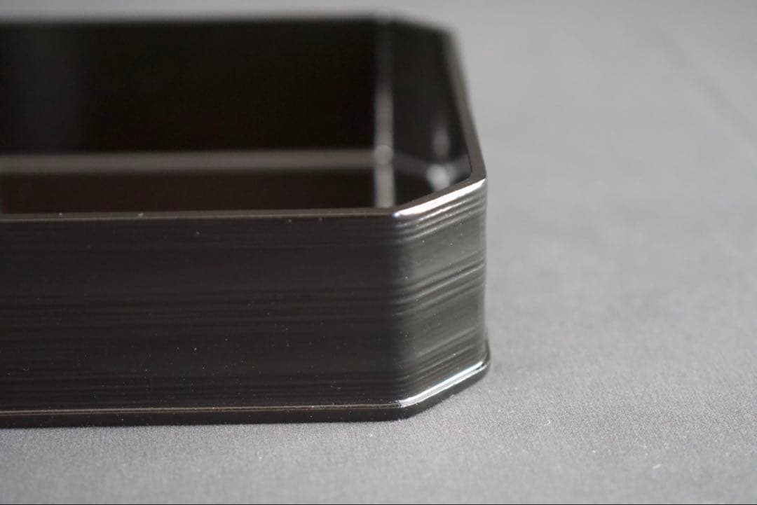 漆匠 鈴木表朔造 一閑塗縁高重 共箱 茶道具 懐石 美品