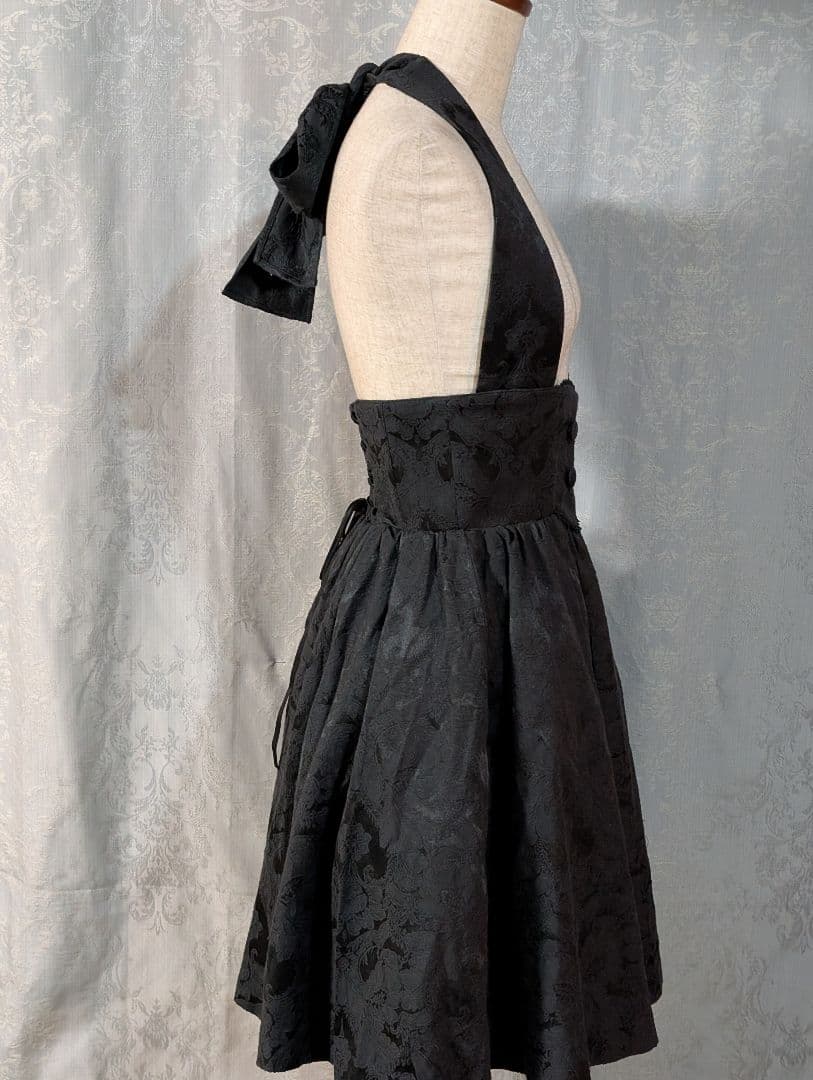 ぴよ Sheglit Earl Grey ジャガード スカート ブラック