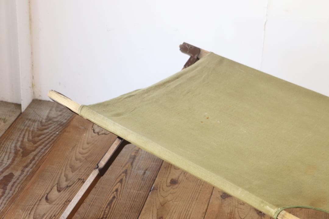 ヴィンテージ 軍用ベッド フォールディングコット ミリタリー オブジェ