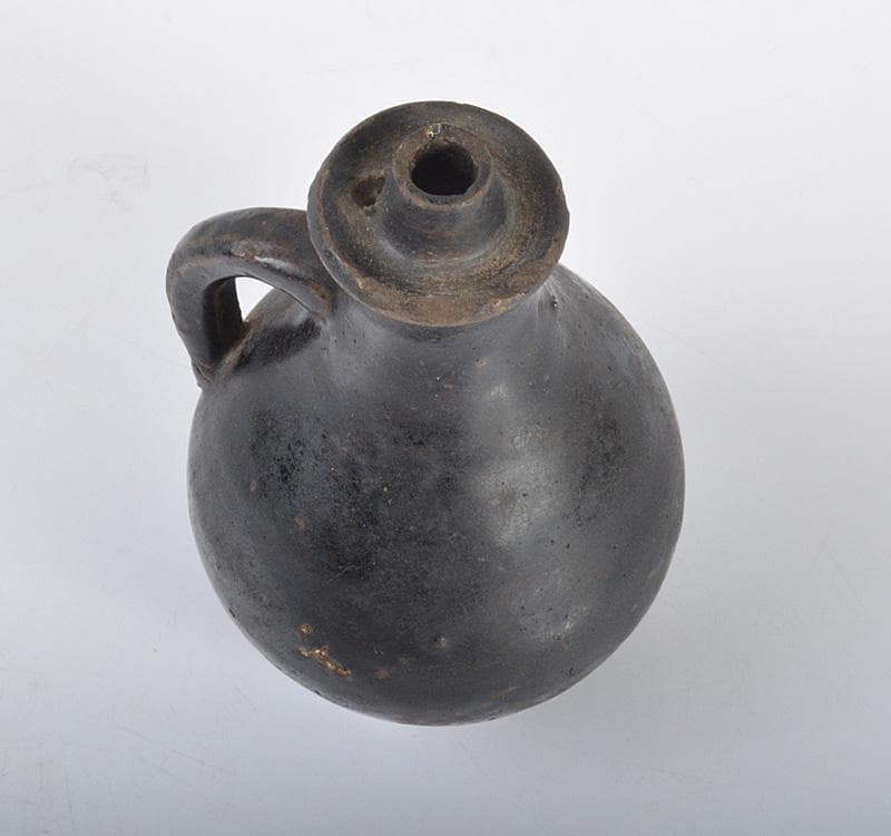朝鮮美術　李朝　黒釉　執壷　水注　V R4220