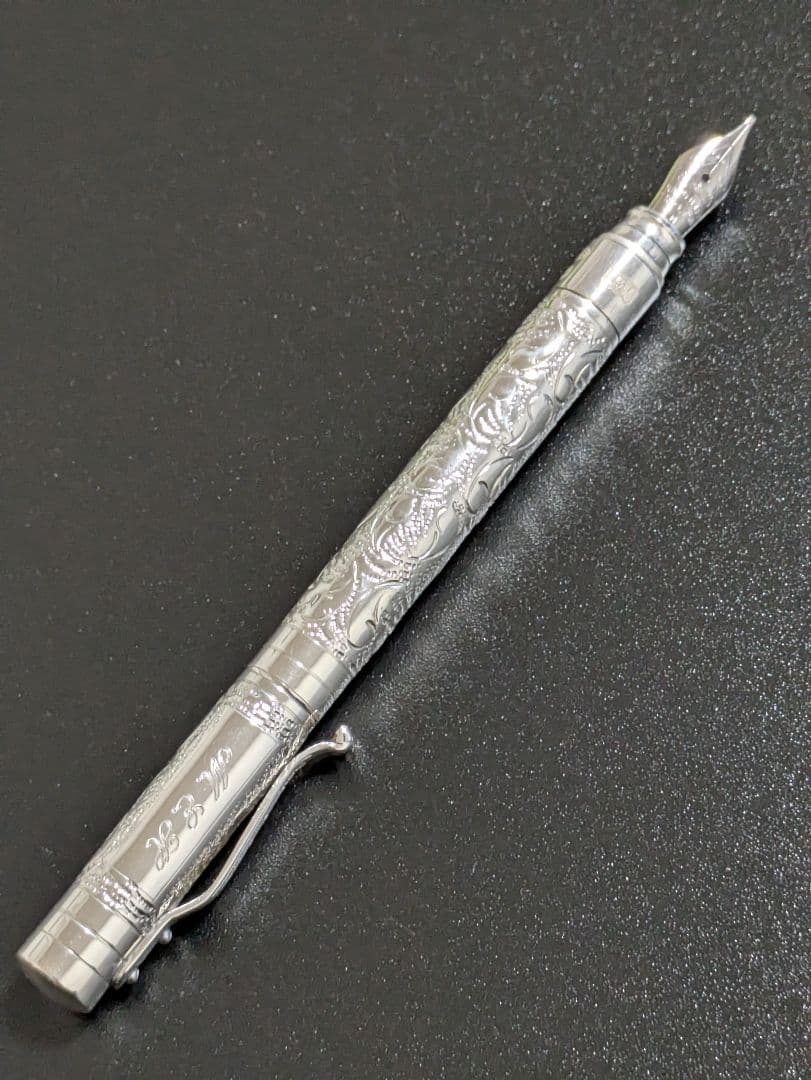 ヤード・オ・レッド万年筆スターリングシルバー バイスロイビクトリアンポケット