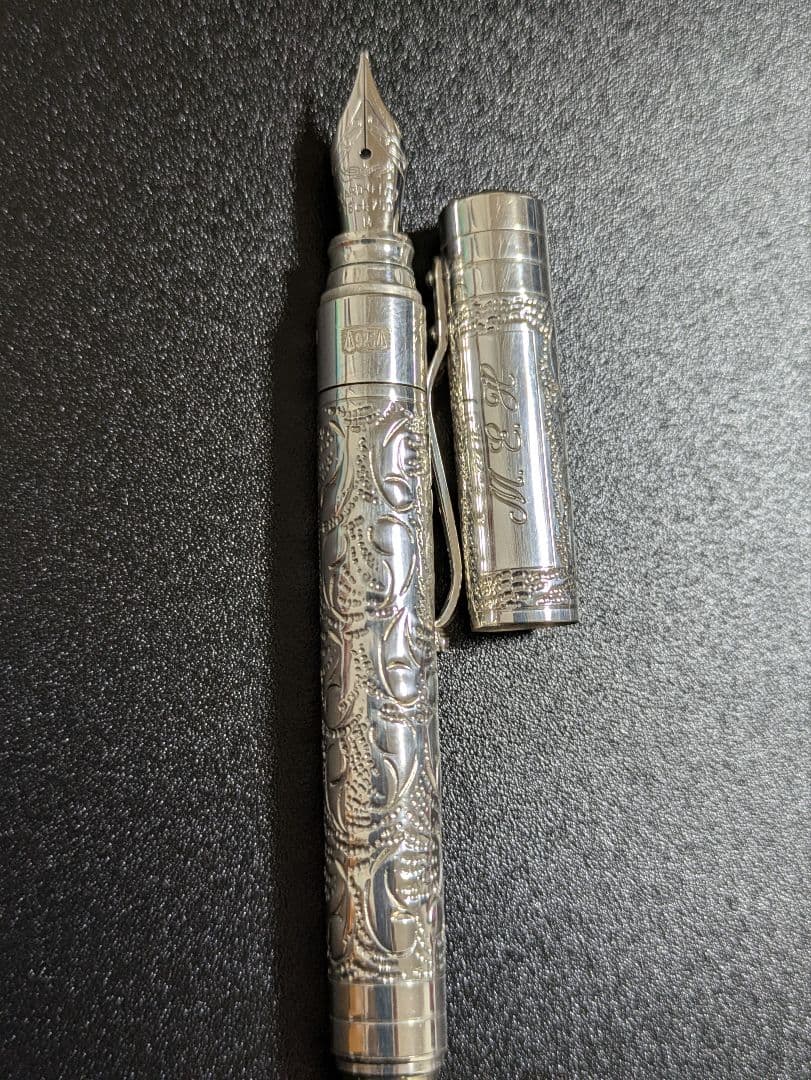 ヤード・オ・レッド万年筆スターリングシルバー バイスロイビクトリアンポケット