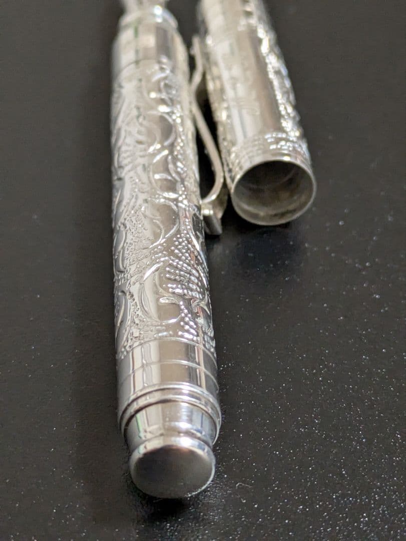 ヤード・オ・レッド万年筆スターリングシルバー バイスロイビクトリアンポケット