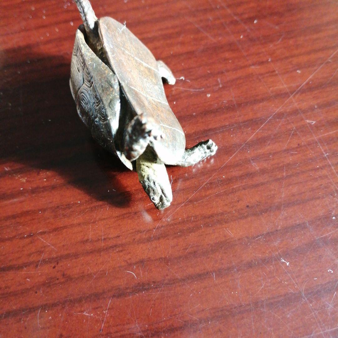 龍文堂安之介　銅製自在亀　5cm