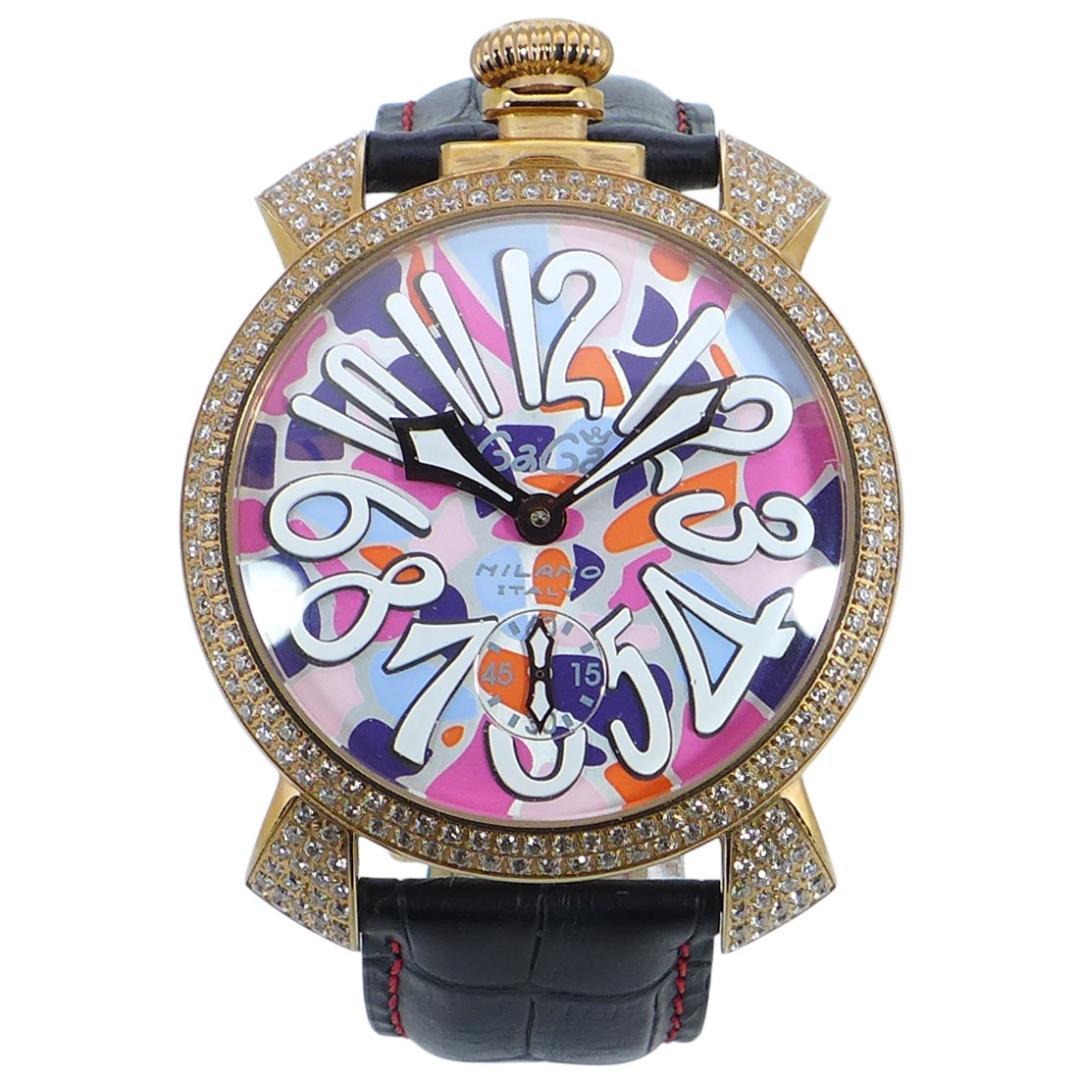 GaGa Milano　マヌアーレ48　ゴールド・カラー　手巻き　中古