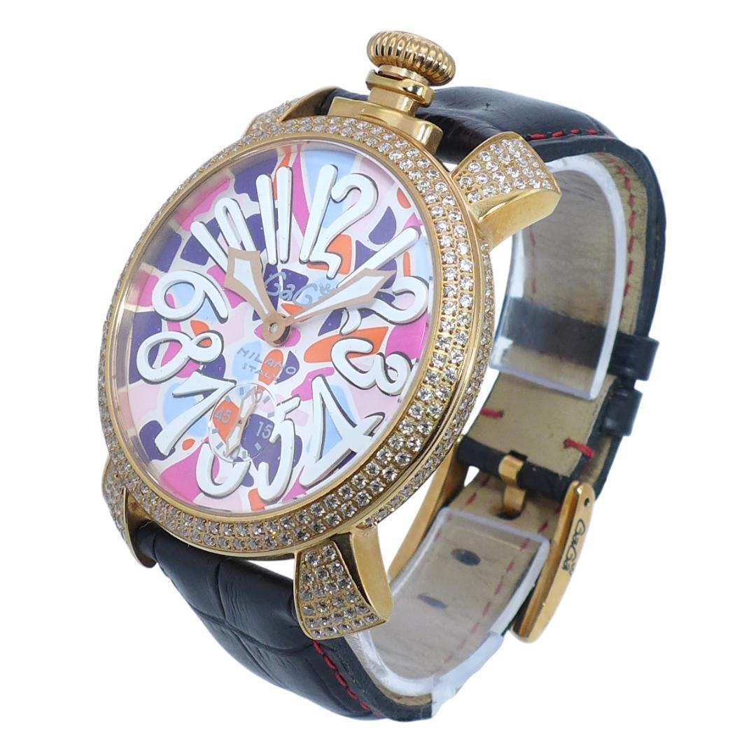 GaGa Milano　マヌアーレ48　ゴールド・カラー　手巻き　中古