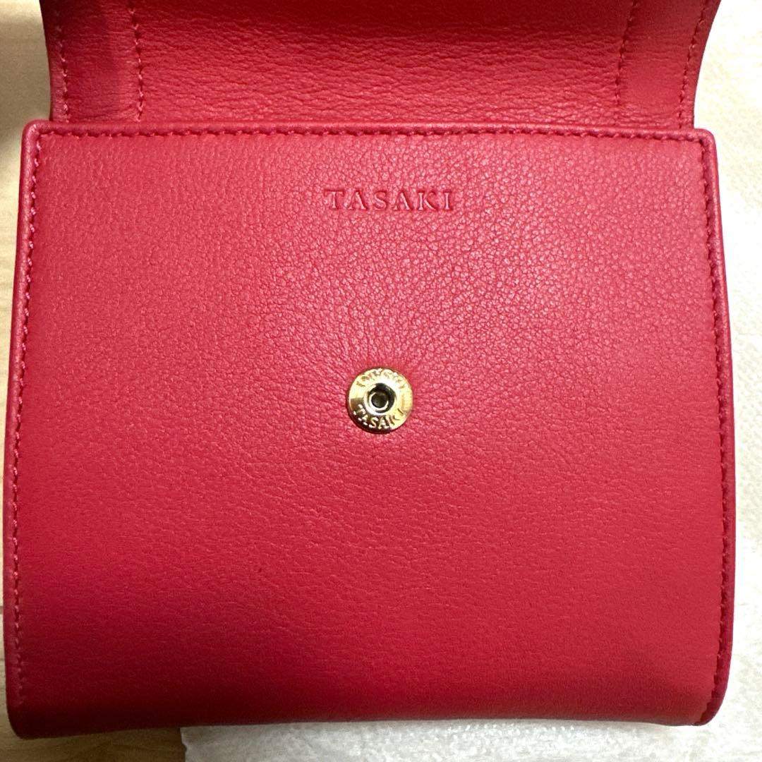 新品未使用●TASAKI レザー財布　レッド